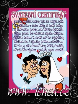Certifikát-svatební certifikát
