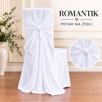 Potah na židli bílý Romantik 
