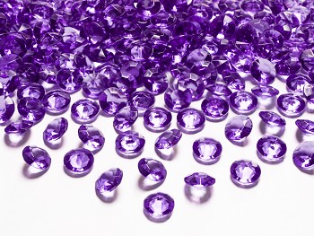 Dekorační mini diamanty tmavě fialové-bal.100ks 
