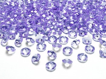 Dekorační mini diamanty světle fialové-bal.100ks